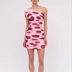 SUBOO LUCA MESH OFF SHOULDER MINI